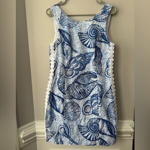 Lilly Pulitzer Mila Shift Peri Pop Up Stuffed Shells Dress Size 10